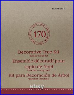 Christmas Tree Decorating Kit, 170 Pcs CG Hunter Decorative Tree Kit Red, Green