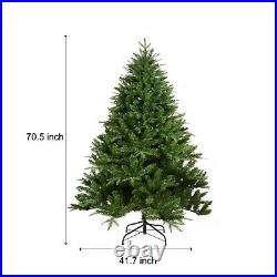 Christmas Tree with Stand Bushy Artificial Xmas Tree Home Ind/Outdoor Decor 6ft