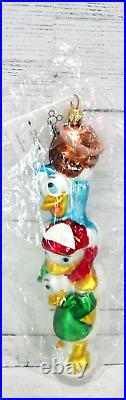 Christopher Radko Huey Louie Dewey Duck Cookie Jar Christmas Ornament Disney New