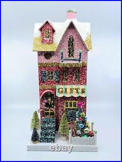 Cody Foster Christmas Light Up Glitter House, Christmas Gift Shop Item# HOU-351