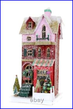 Cody Foster Christmas Light Up Glitter House, Christmas Gift Shop Item# HOU-351