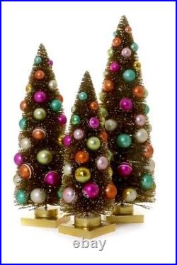 Cody Foster Sisal Trees Rainbow Trees with Ornaments Set of 3