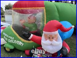 Colossal Animated Santa & Elf Helicopter Christmas Airblown 18.5 Ft (READ)