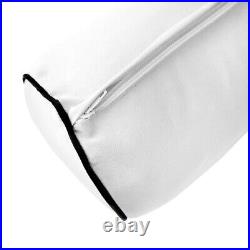 Contrast Pipe Trim Small 23x24x6 Deep Seat Bolster Insert Slip Cover Set AD106