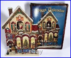 Costco Wooden Advent Calendar 24 Doors #663167 Santa Victorian House In Box