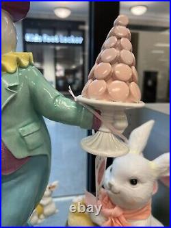 Cottontail Lane Mad Hatter Easter Bunny 24 Figure Macaroon Tree and Tea Cups