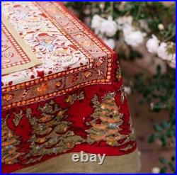 Couleur Nature Noel Red/Green Tablecloth -71 x 106