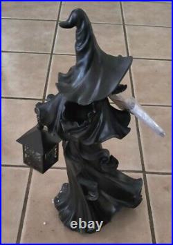 Cracker Barrel Black Resin Witch With LED Lantern 2023 Halloween Decor IN HAND