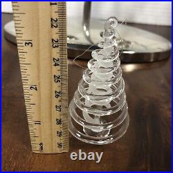 Crate & Barrel Christmas Ornament Centerpiece With 10 Ornaments Rare Discontinued