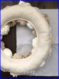 Cupcakes Cashmere circle wreath holiday cream ivory neutral fuzzy Pink Tan Ball