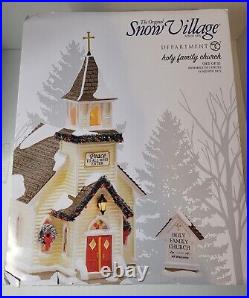 Department 56 Snow Village Holy Family Church Building 2 Piece Set 4044857