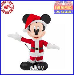 Disney 4ft Animated Holiday Santa Mickey Mouse Home Depot NEW? SHIPS SAME DAY