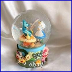 Disney Alice In Wonderland Limited Edition Snow Globe Display Enesco Music Box