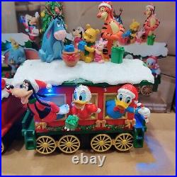 Disney Illuminated & Musical Plug In Holiday Christmas Train 3 Piece Exclusive