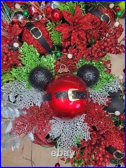 Disney Mickey & Minnie Mouse Christmas Wreath! BEAUTIFUL Decoration