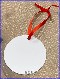 Double Sided Aluminum 3.5 Round Circle Ornament Sublimation Blanks Christmas