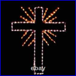 Easter Outdoor Decorations LED Radiant Animated Cross
