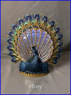 Figural Peacock Glitter Water Globe Light from Cracker Barrel