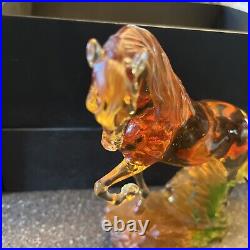 Fitz & Floyd Beau Verre Crystal Arabian Horse Sculpture Medium Figure Inbox Rare