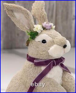 Floral Crown Bunny Easter Day Home Decoration Grafted Natural Fiber