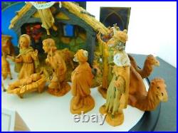 Fontanini 2.5 Lighted 16pc Nativity Stable #50046 1997 with Original Box
