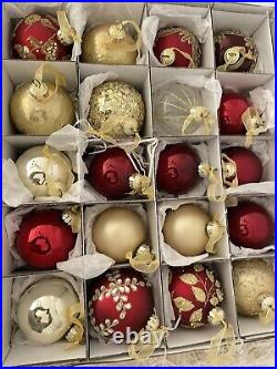 Frontgate Christmas Holiday Collection Ornaments Lot Of 20 Balls Sphere