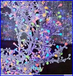 GE 28-in Hanging Wreath Hanging Decoration with 600 Color Changing LED Lights