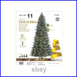 GE 7.5-ft Frosted Fir Pre-lit Artificial Christmas Tree with 8 Function Lights