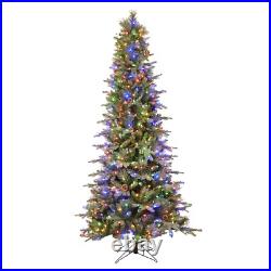 GE 7.5-ft Frosted Fir Pre-lit Artificial Christmas Tree with 8 Function Lights