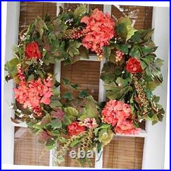 Genesee Silk Spring Door Wreath 24 Inch, Handcrafted Full Spring Wreath