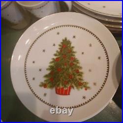 George GOOD Set Christmas Tree Holiday Lot O 27. Plates Soup Bowls Mugs See List