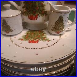 George GOOD Set Christmas Tree Holiday Lot O 27. Plates Soup Bowls Mugs See List