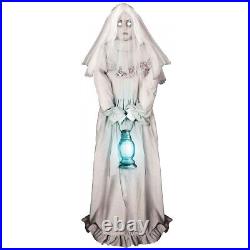 Ghostly Lady Animated Halloween Prop Scary Life Size Haunted House Decoration