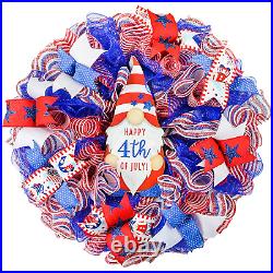 Gnome 4Th of July Porch Decor, Red White and Blue Wreaths Fourth of July Wreat