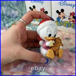 Goebel Disney Babies 6 Christmas Ornaments Mickey Minnie Daisy Donald Goofy 1984