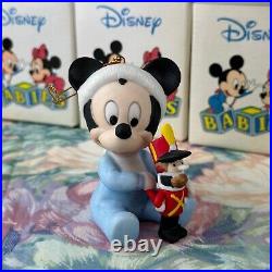 Goebel Disney Babies 6 Christmas Ornaments Mickey Minnie Daisy Donald Goofy 1984