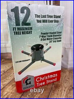 Goliath Welded Steel Christmas Tree Stand for Live Trees to 12 Foot Max GTS 728