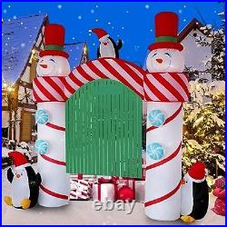HZGDEJTG 10ft Christmas Inflatable Outdoor Decorations Snowman Arch Inflatabl