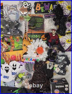 Halloween Decor Lot 30lbs Bundle Decorations Ghosts Pumpkins 50+ items Many NEW