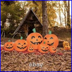 Halloween Decorations 7FT Inflatable Pumpkin Family Waterproof with LED Lights