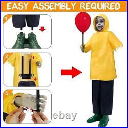 Halloween Decorations Outdoor 4ft Life Size Animatronics Prop with Glowing Ballo