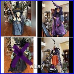 Halloween Good Witch Candy Corn Hat Spider Broom Playful Vibrant Colorful 24