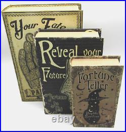 Halloween Palmistry, Reveal Your Future & Fortune Teller Faux Books Stash Boxes