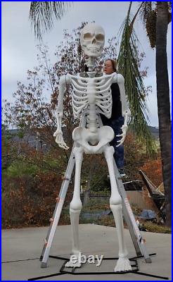 Hallowen Skeleton 10 Ft Giant Poseable Outdoor Decoration Celebrat Bone Colored