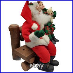 Holiday Creations Large Santa Child Animated Motionette Talking Christmas Prop