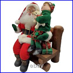 Holiday Creations Large Santa Child Animated Motionette Talking Christmas Prop