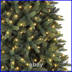 Holiday Time 9' Williams Slim Pine Christmas Tree QUICK SET Pre-Lit Clear Lights