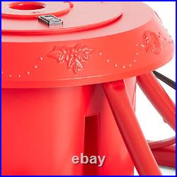 Home Heritage 1 to 1.75 Inch Artificial Holiday Tree Rotating Metal Stand, Red