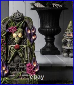 Hyde & eek Ghoulish Cardens Tombstone Blowmold Weighted HTF 2022