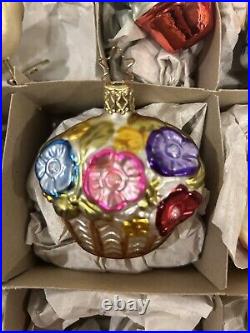 Inge's Christmas Ornaments THE BRIDE'S TREE Germany Blown Glass Set of 12 Boxed